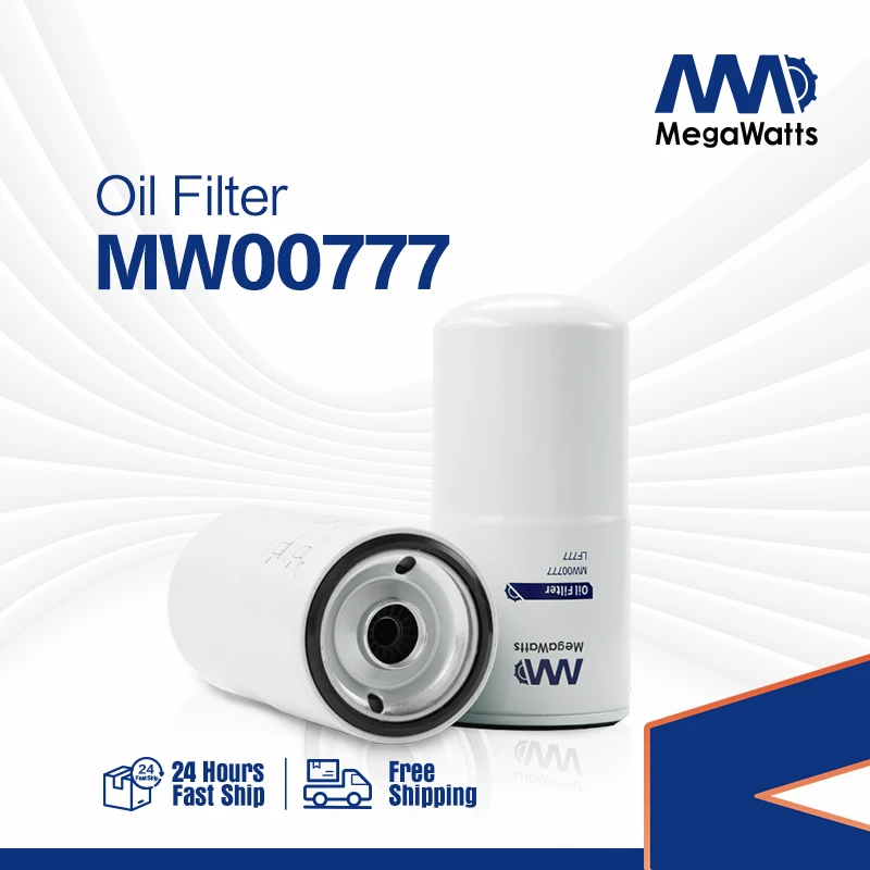 LF777 Cummins Oil Filter MW00777 Replace For Cummins 3889311,VT555/NT855/KTA19,VOLVO TD71ACE,CATERPILLAR 3176B/3176C/3406/3116TA Engine